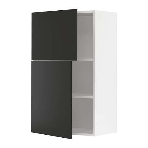 METOD wall cabinet with shelves/2 doors