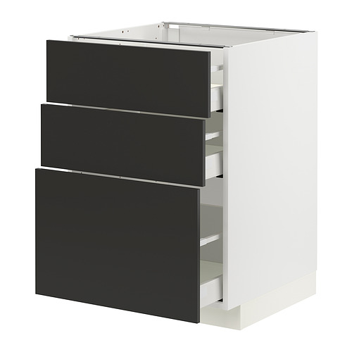 METOD/MAXIMERA base cabinet with 3 drawers