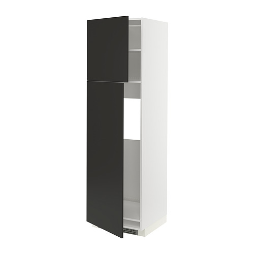 METOD high cabinet for fridge w 2 doors