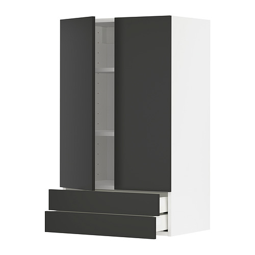 METOD/MAXIMERA wall cabinet w 2 doors/2 drawers