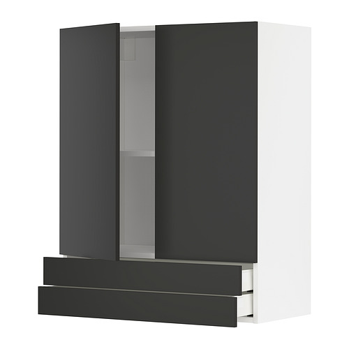 METOD/MAXIMERA wall cabinet w 2 doors/2 drawers