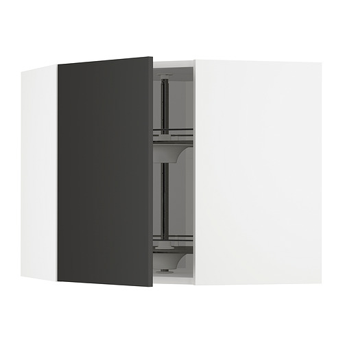 METOD corner wall cabinet with carousel