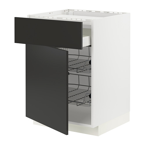 METOD/MAXIMERA base cab f hob/drawer/2 wire bskts