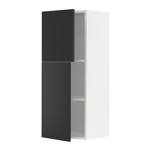 METOD wall cabinet with shelves/2 doors