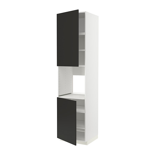 METOD high cab f oven w 2 doors/shelves