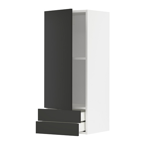 METOD/MAXIMERA wall cabinet with door/2 drawers