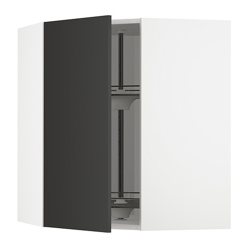 METOD corner wall cabinet with carousel