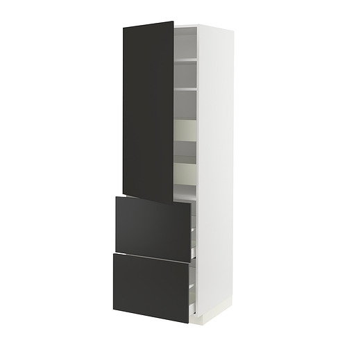 METOD/MAXIMERA hi cab w shlvs/4 drawers/dr/2 frnts