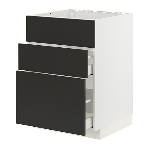 METOD/MAXIMERA base cab f sink+3 fronts/2 drawers