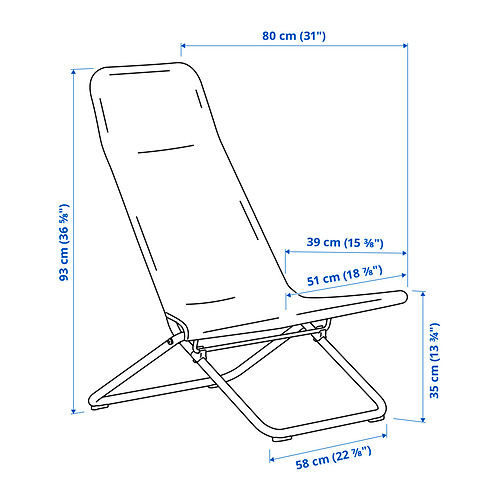 VIGGSÖ hægindastóll, úti