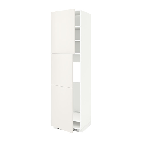 METOD high cabinet for fridge w 2 doors