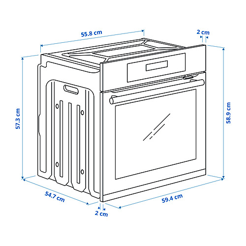 KULINARISK forced air oven w pyrolytic funct