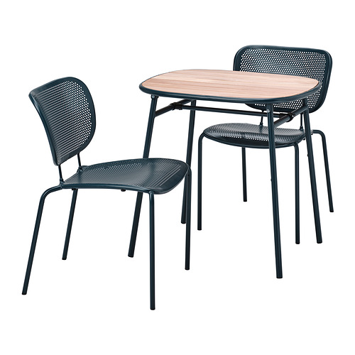 DUVSKÄR, table and 2 chairs