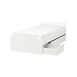 VIHALS bed frame with 2 storage boxes