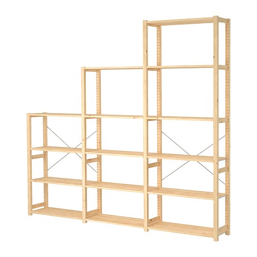 IVAR, 3 sections/shelves