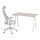 TROTTEN/MATCHSPEL, desk and chair