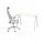 TROTTEN/MATCHSPEL, desk and chair