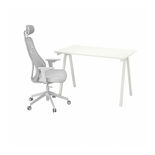 TROTTEN/MATCHSPEL, desk and chair