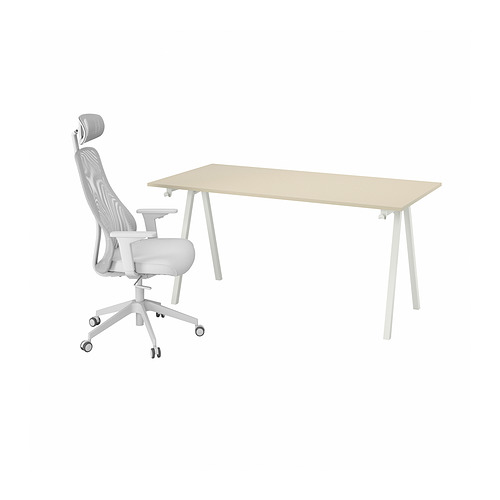 TROTTEN/MATCHSPEL, desk and chair