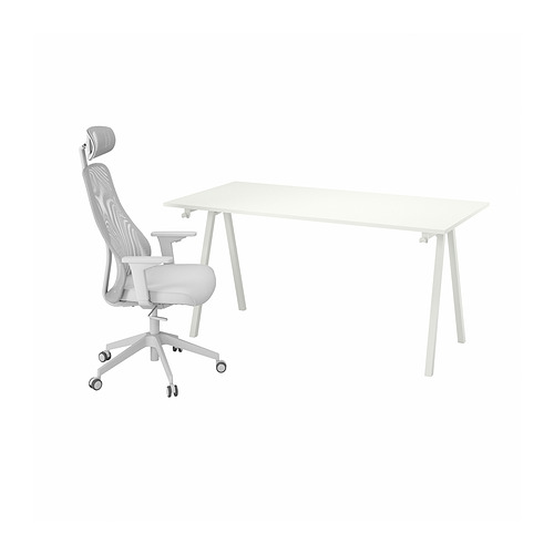 TROTTEN/MATCHSPEL, desk and chair