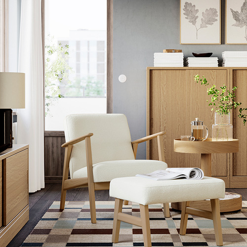 EKENÄSET, armchair and footstool