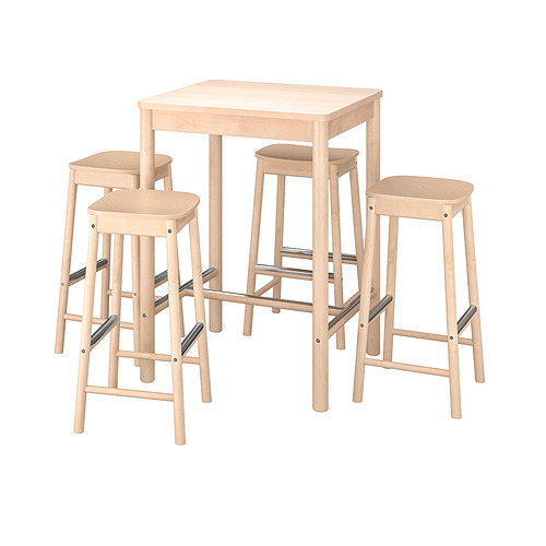 RÖNNINGE/RÖNNINGE, bar table and 4 bar stools
