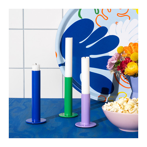 TUVKORNELL, candle holder, set of 3