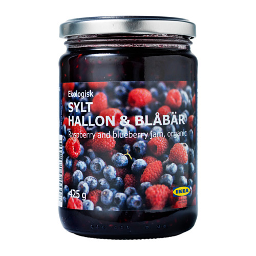 SYLT HALLON & BLÅBÄR, rasp- and blueberry jam