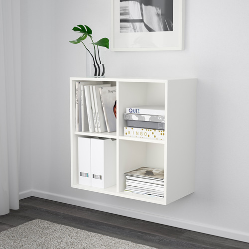 EKET, wall-mounted shelving unit w 4 comp