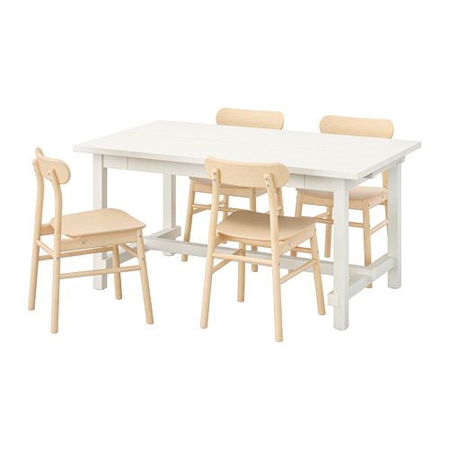 NORDVIKEN/RÖNNINGE, table and 4 chairs