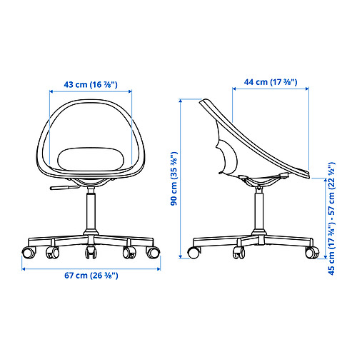 LOBERGET/MALSKÄR swivel chair