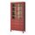 HEMNES, glass-door cabinet with 3 drawers