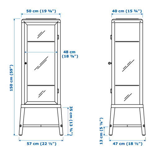 FABRIKÖR glass-door cabinet