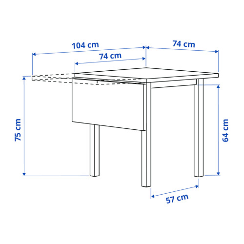NORDVIKEN/NORDVIKEN table and 2 chairs
