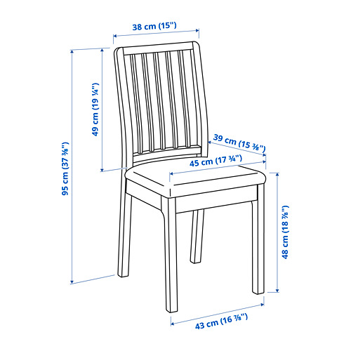 EKEDALEN/EKEDALEN table and 8 chairs