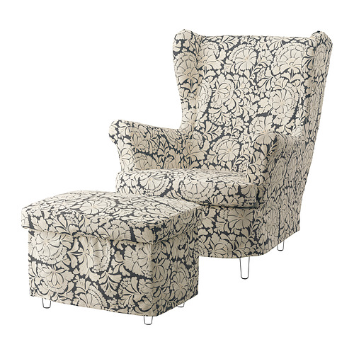 STRANDMON, laust áklæði á hægindastól/skemil