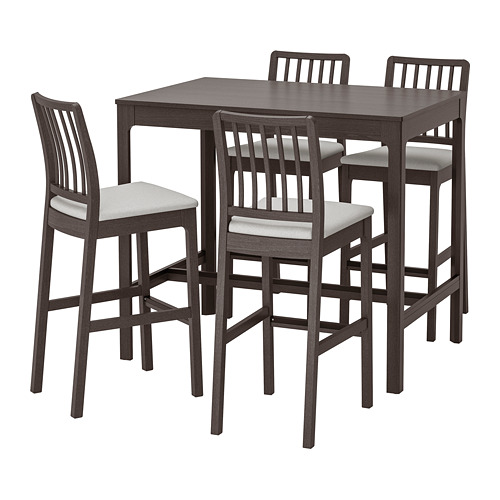 EKEDALEN/EKEDALEN, bar table and 4 bar stools