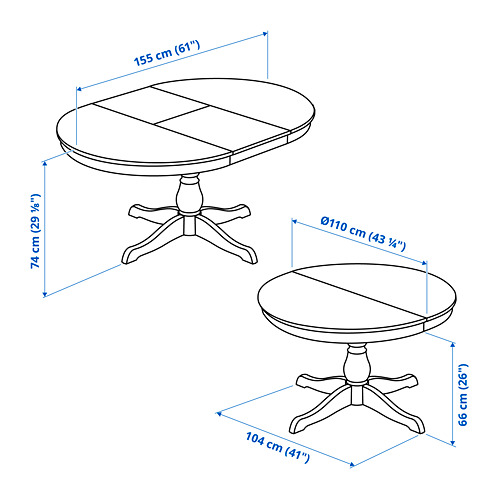 INGATORP/SKOGSBO table and 4 chairs