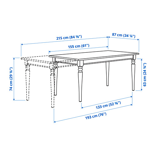 INGATORP/INGOLF table and 6 chairs