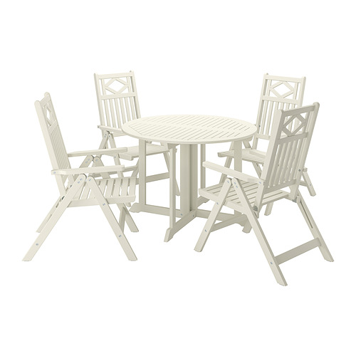 BONDHOLMEN, table+4 reclining chairs, outdoor