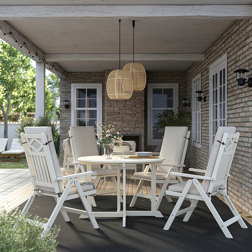 BONDHOLMEN, table+4 reclining chairs, outdoor