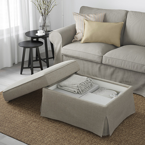 EKTORP, footstool with storage