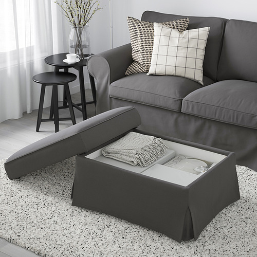 EKTORP, footstool with storage