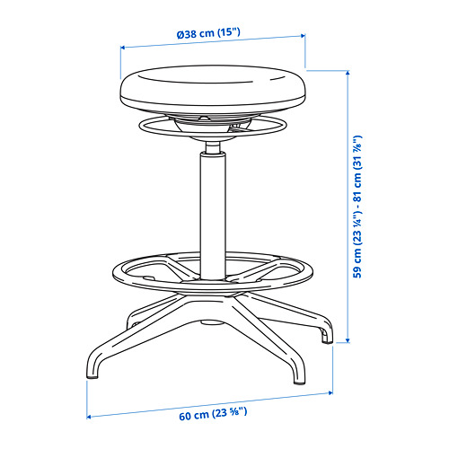 LIDKULLEN active sit/stand support