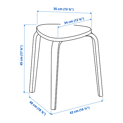 KYRRE stool, set of 2