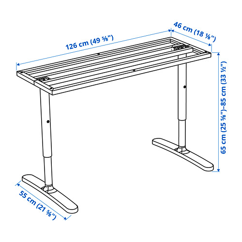 BEKANT underframe for table top