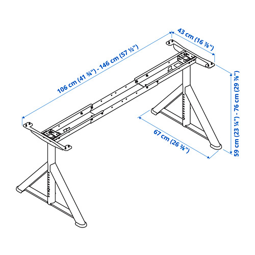 IDÅSEN underframe for table top