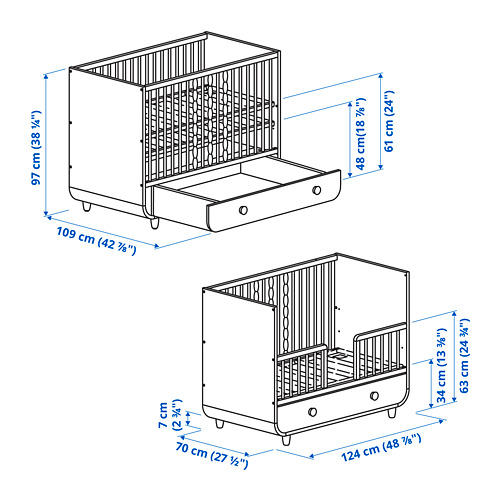 MYLLRA 2-piece baby furniture set