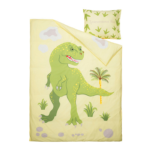 JÄTTELIK, duvet cover and pillowcase