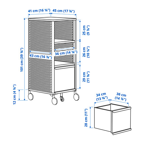 BEKANT storage unit with smart lock